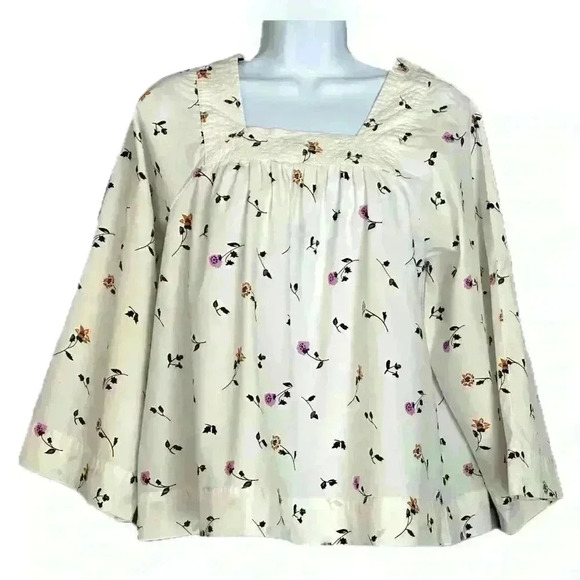 Madewell Square-Neck Top in Sweet Blossoms (X4) - Picture 3 of 8